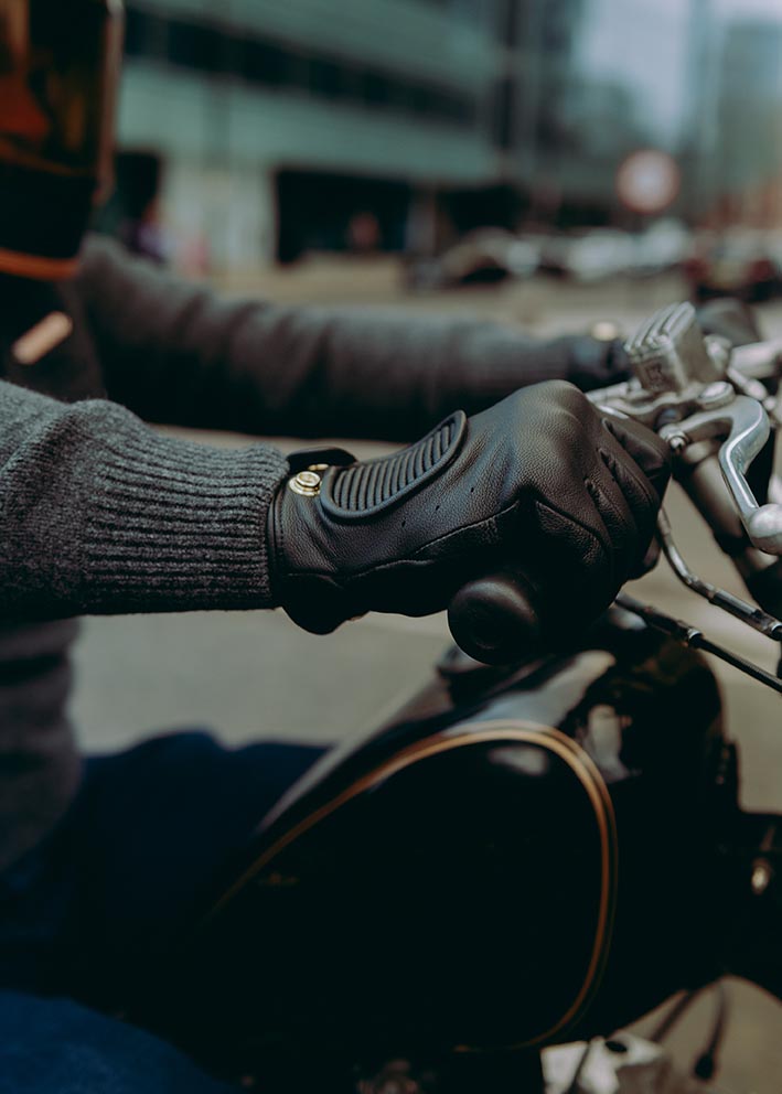 Hedon Crafted Hands CE Motorcycle  Gloves  - Black - Salt Flats Clothing