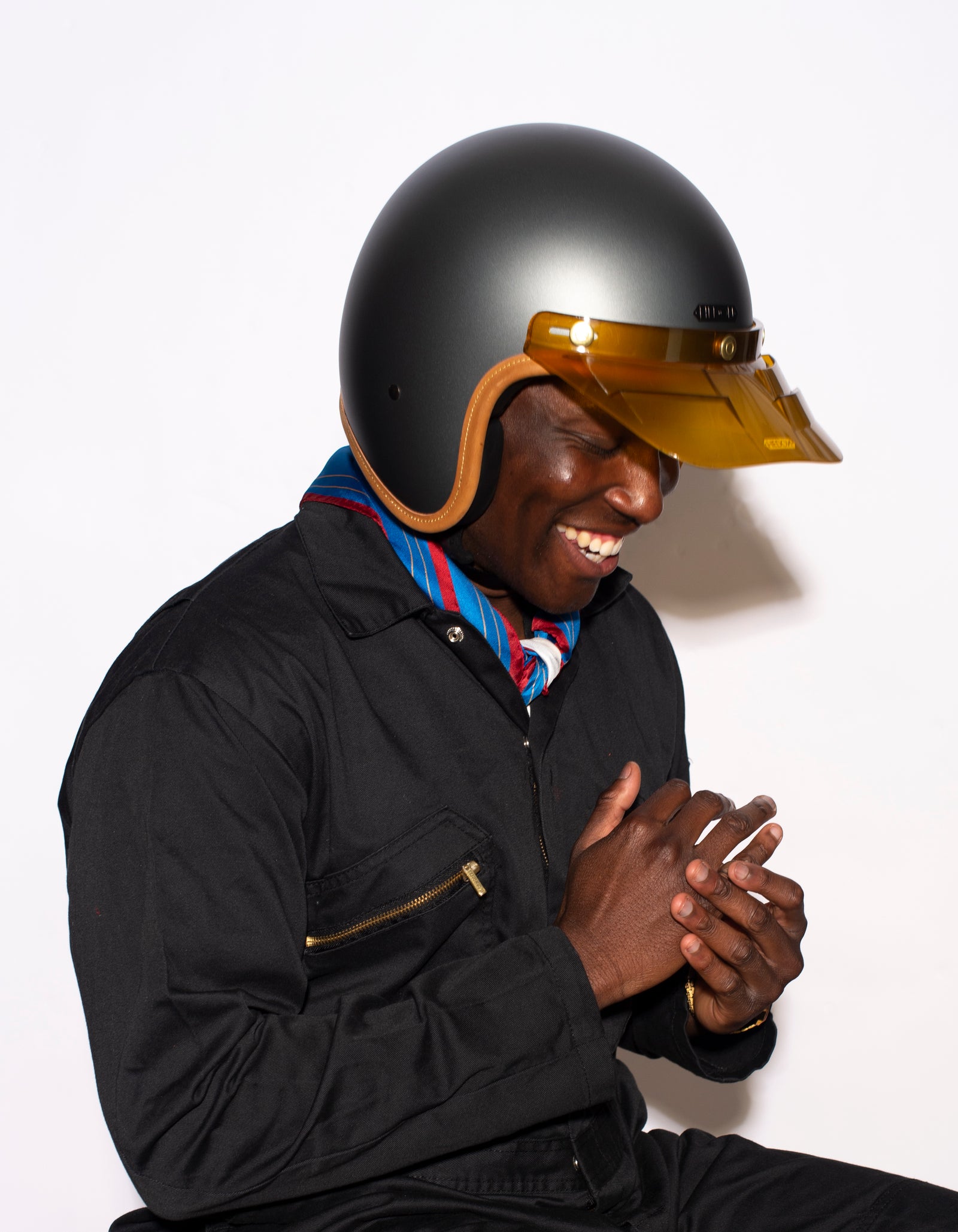 Hedon Hedonist ECE 06 Open Face Motorcycle Helmet - Ash - Salt Flats Clothing