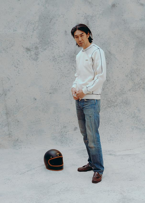 Hedon White And Black Stripes Jumper - Salt Flats Clothing