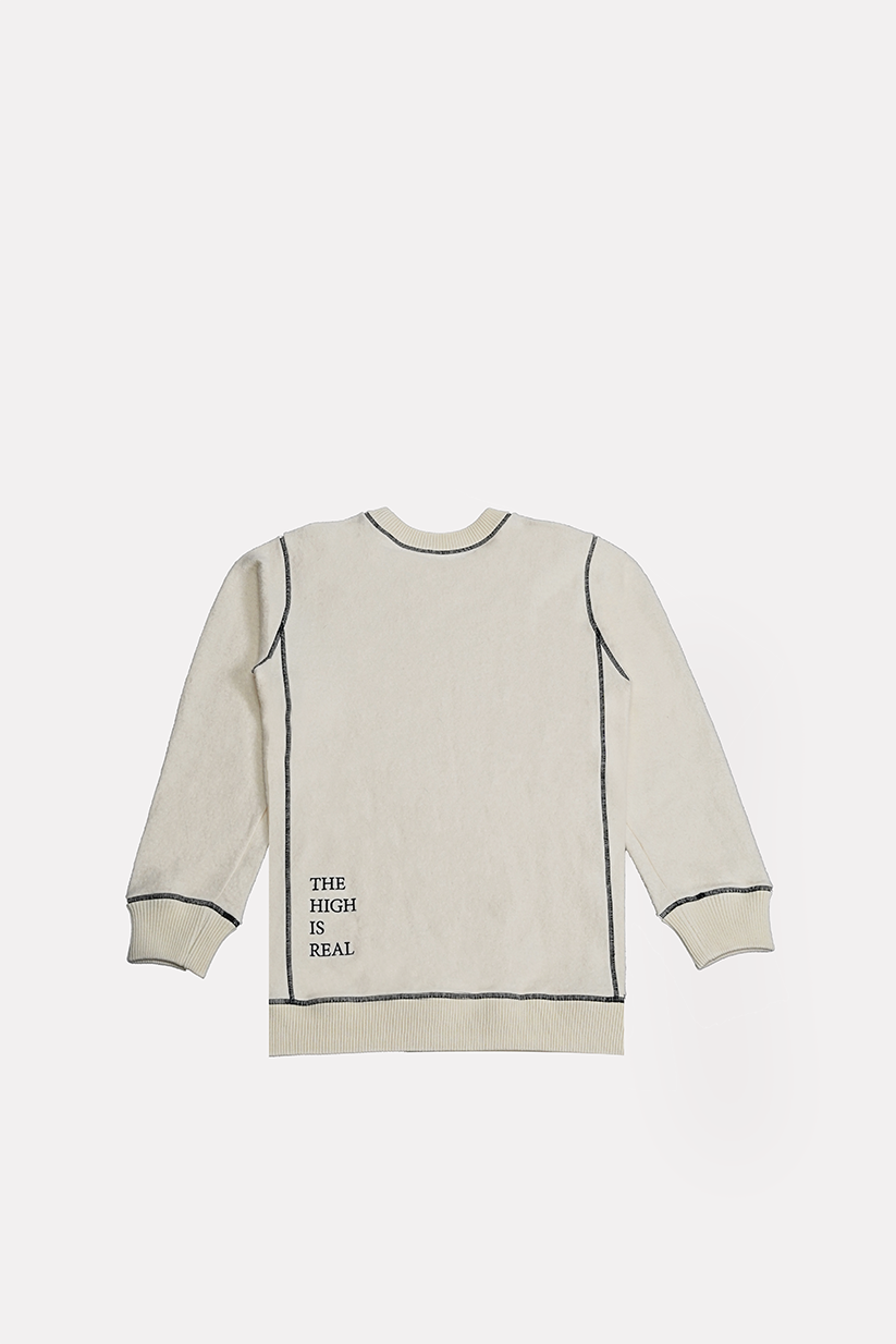 Hedon White And Black Stripes Jumper - Salt Flats Clothing