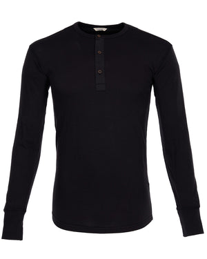 Pike Brothers 1927 Henley Shirt - Faded Black - Salt Flats Clothing