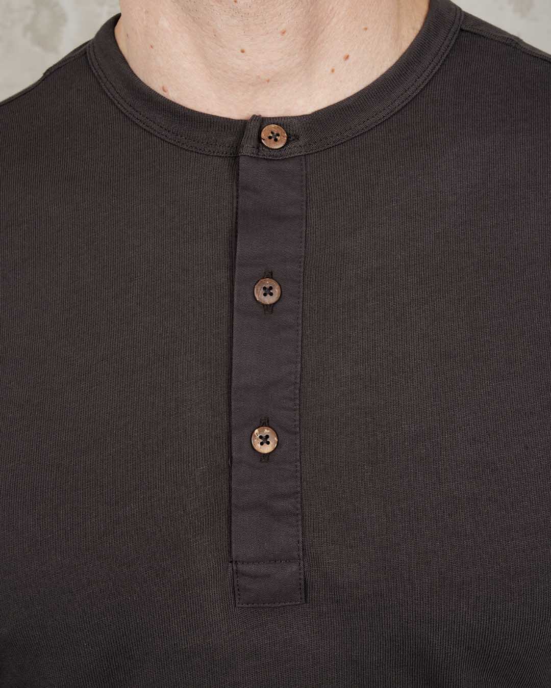 Pike Brothers 1927 Henley Short Sleeve Shirt - Coffee - Salt Flats Clothing