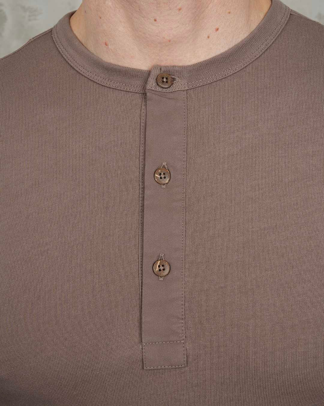 Pike Brothers 1927 Henley Short Sleeve Shirt - Mud - Salt Flats Clothing