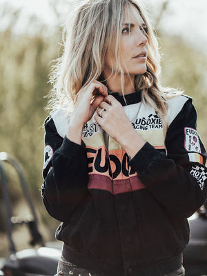 Eudoxie Technical Nascar Racing Pro Ladies Textile Motorcycle Jacket - Salt Flats Clothing