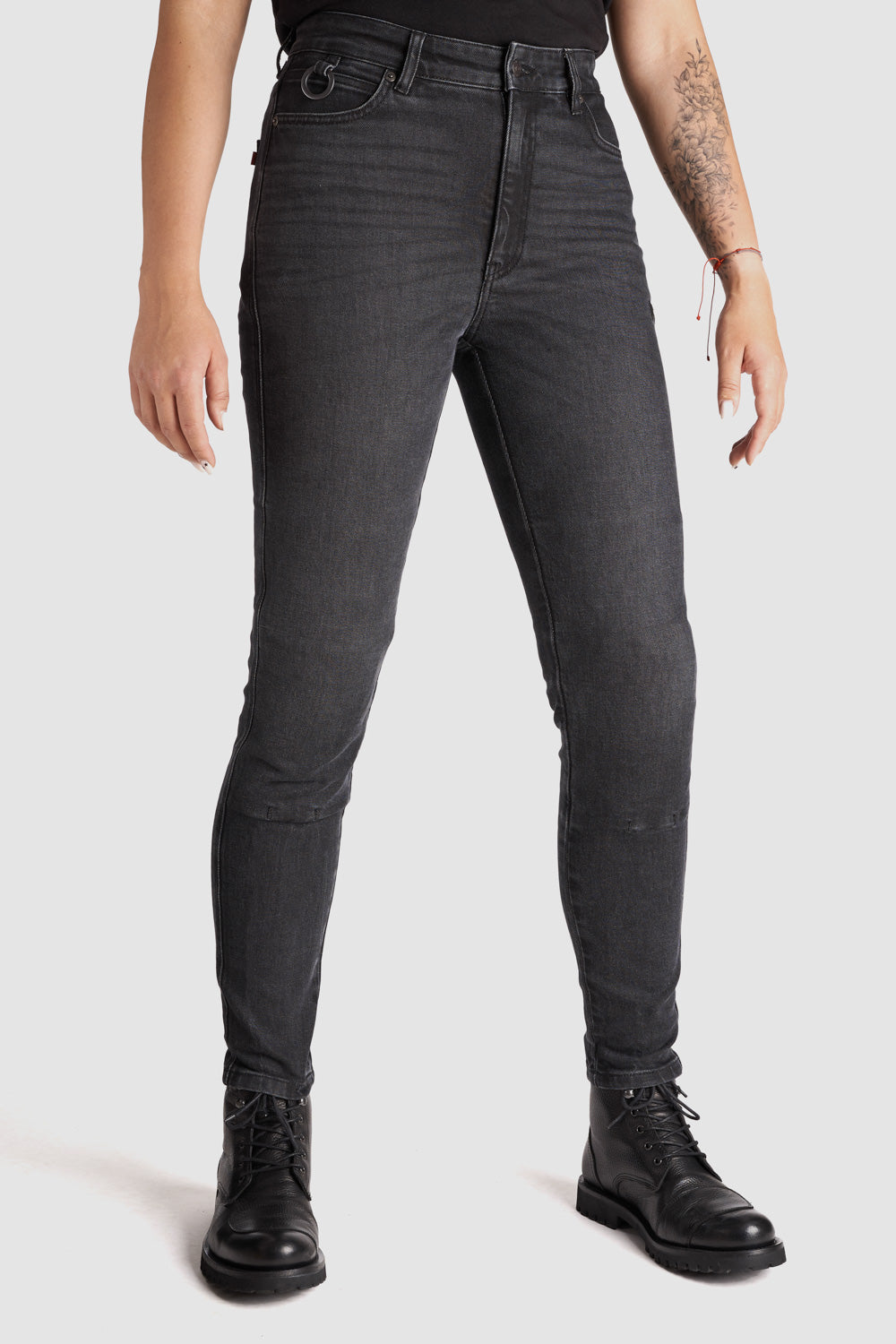 Pando Moto Kaya Ladies Slim Jean - Grey - Salt Flats Clothing