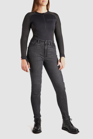 Pando Moto Kaya Ladies Slim Jean - Grey - Salt Flats Clothing
