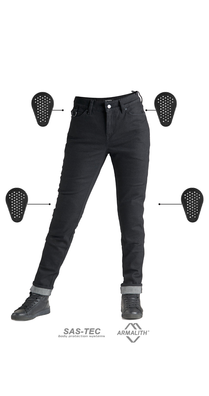 Pando Moto Kissaki Arm 01 Skinny Ladies Jean - Salt Flats Clothing