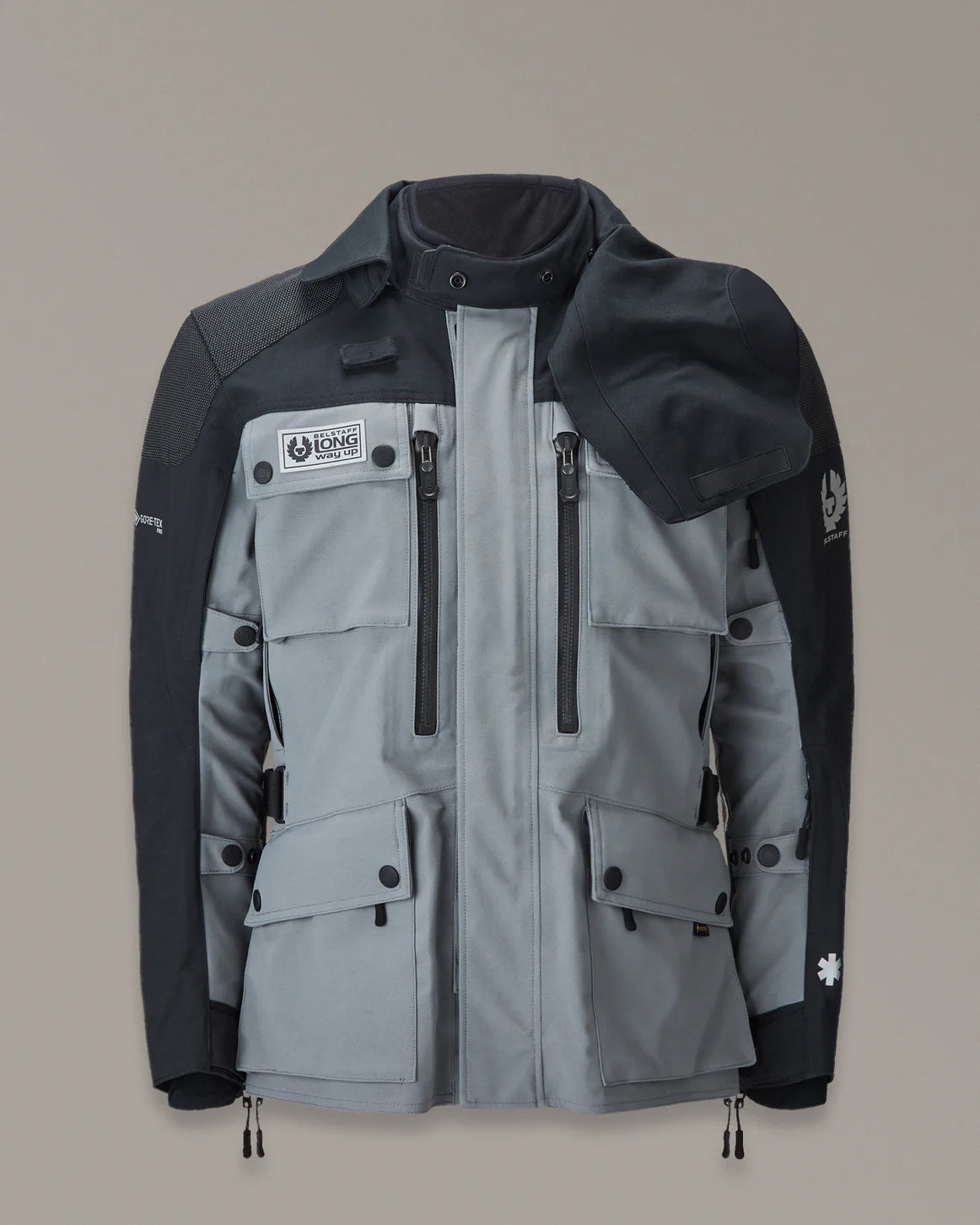 Belstaff Long Way Up Long Way Men's Jacket Gore-Tex Pro 3L Grey - Salt flats Clothing