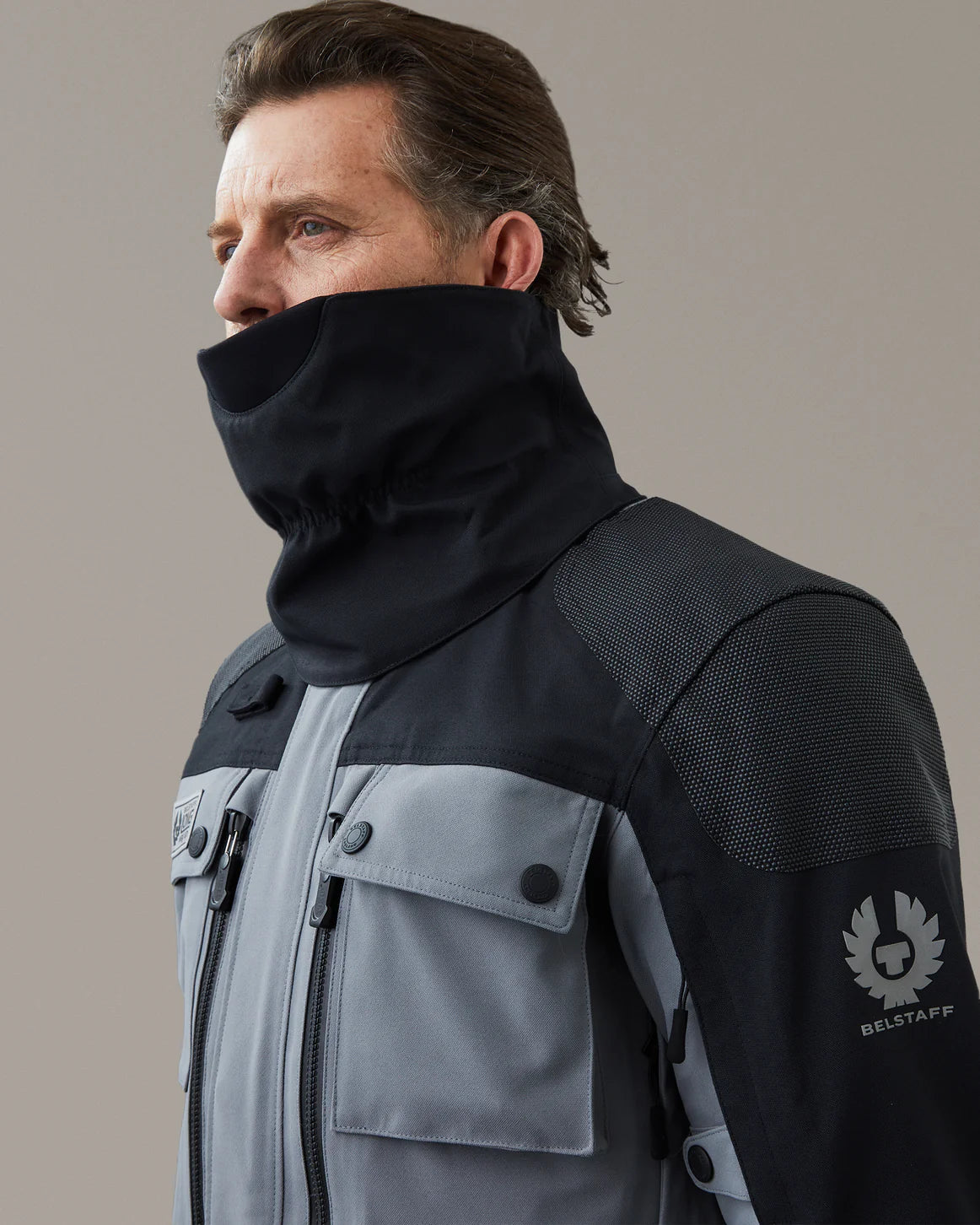 Belstaff Long Way Up Long Way Men's Jacket Gore-Tex Pro 3L Grey - Salt flats Clothing