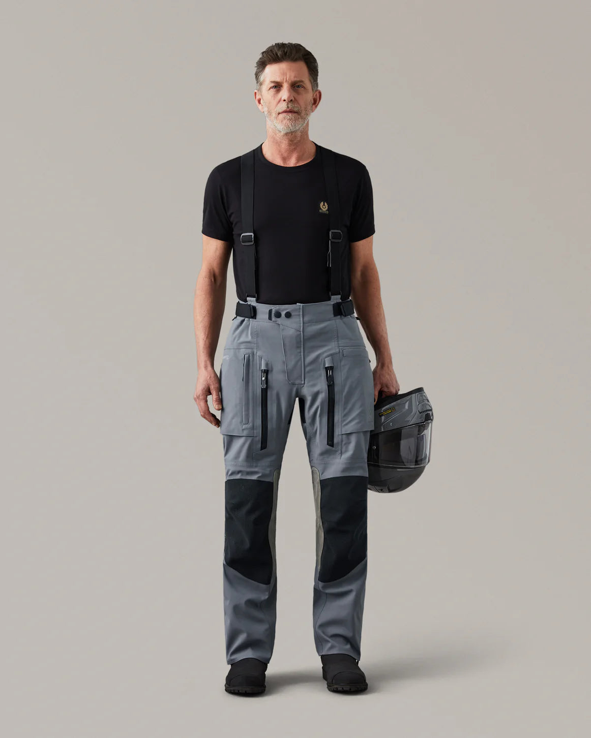 Belstaff Long Way Up Men's Long Way Trouser Gore-Tex Pro 3L Grey - Salt Flats Clothing