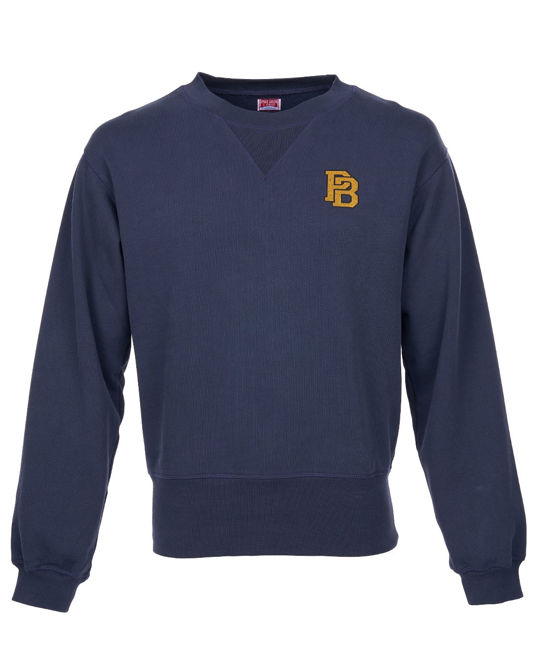 Pike Brothers 1945 Logo Sweater - Navy - Salt Flats Clothing