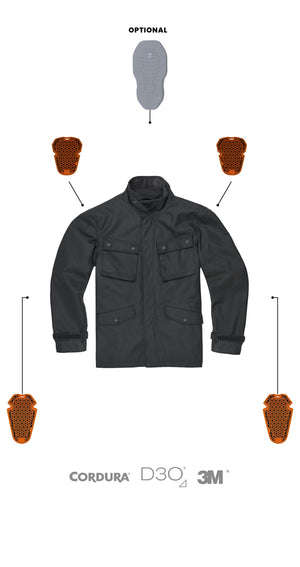 Pando Moto M65 WP Jacket - Black - Salt Flats Clothing