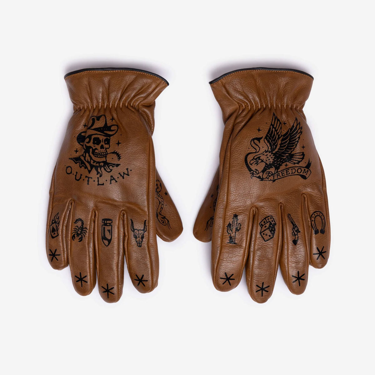 MacLeod Motor Co Outlaw Gloves - Brown - Salt Flats Clothing