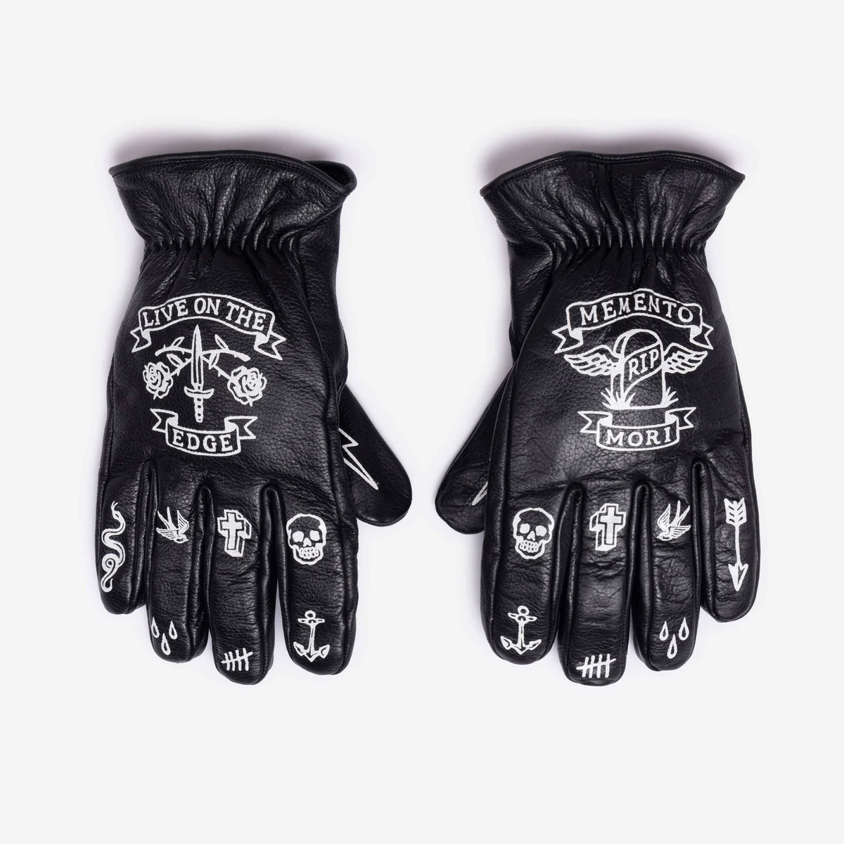 MacLeod Motor Co Memento Mori Gloves - Black - Salt Flats Clothing