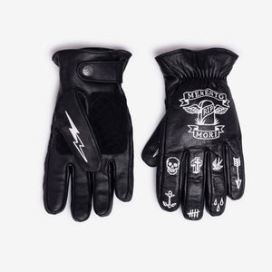 MacLeod Motor Co Memento Mori Gloves - Black - Salt Flats Clothing
