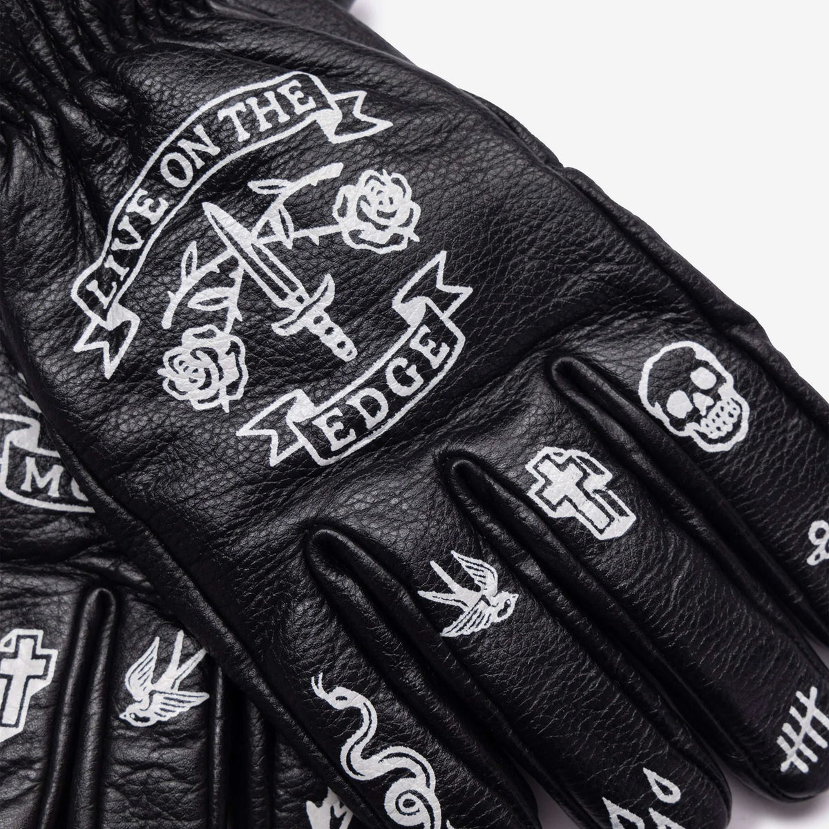 MacLeod Motor Co Memento Mori Gloves - Black - Salt Flats Clothing