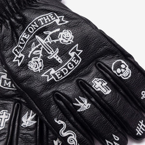 MacLeod Motor Co Memento Mori Gloves - Black - Salt Flats Clothing