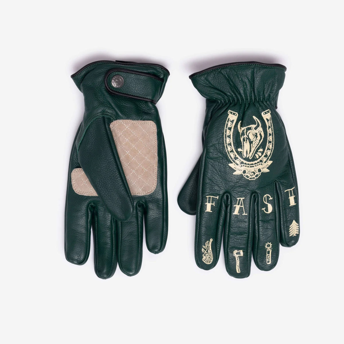 MacLeod Motor Co Hold Fast Gloves - Green - Salt Fats Clothing