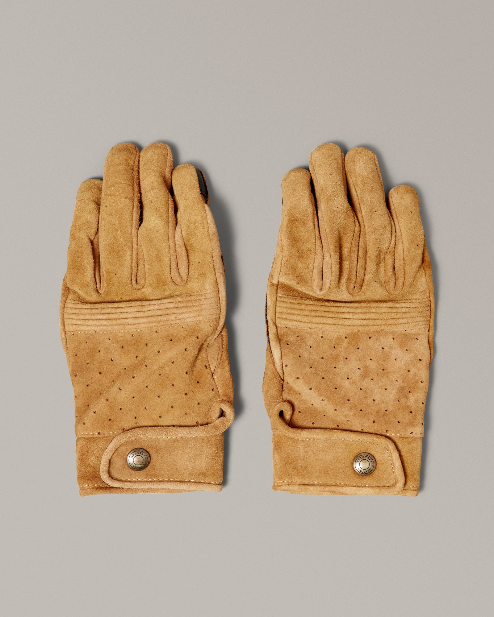 Belstaff Montgomery Men's Glove Suede Sand Salt Flats Clothing
