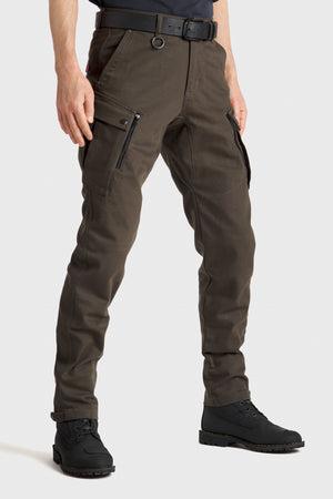 Pando Moto Mark Kev 02 Slim Men's Cargo Trouser - Olive - Salt Flats Clothing