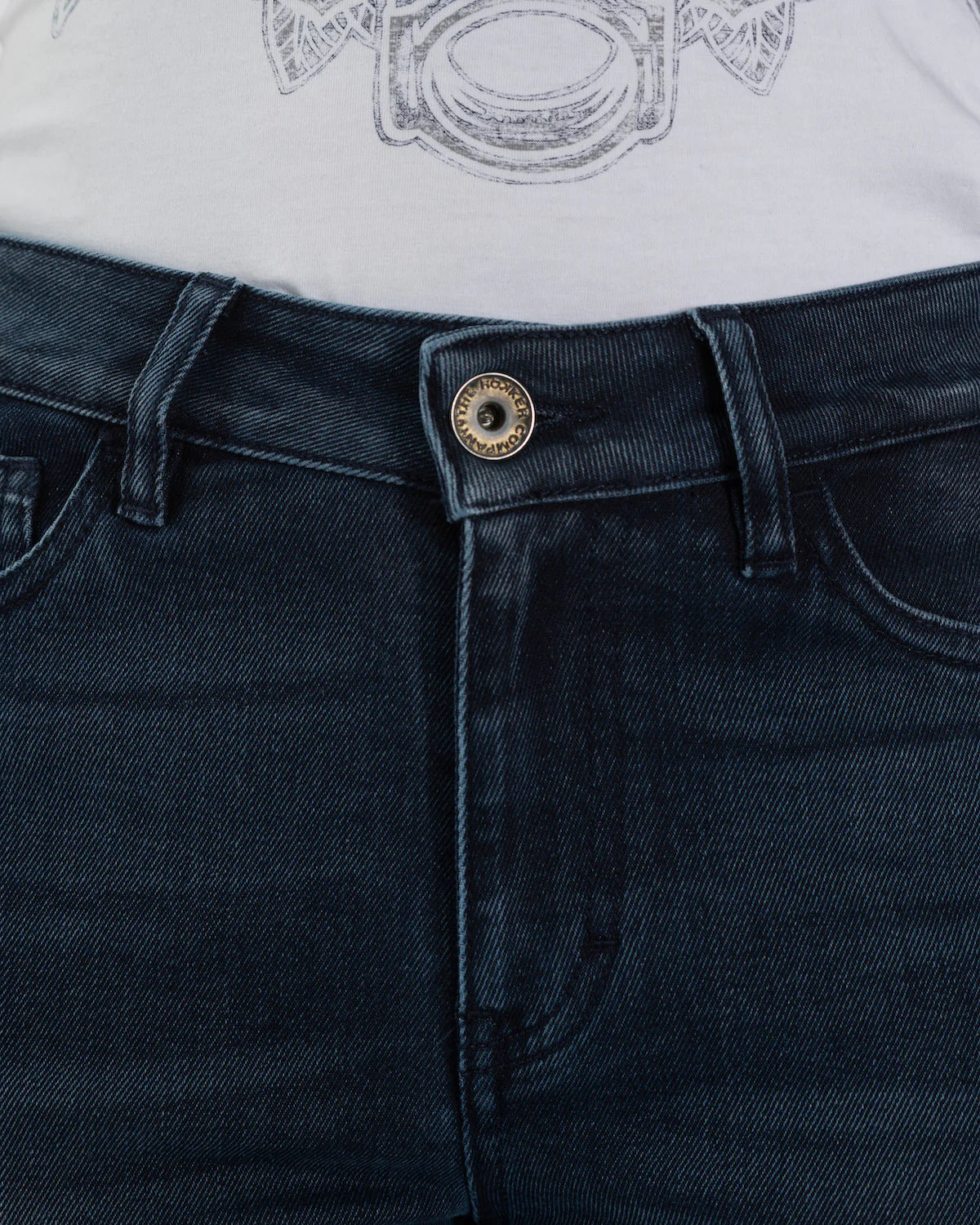 Rokker Rokkertech Ladies Mid-Rise Straight Motorcycle Jeans - Blue - Salt Flats Clothing