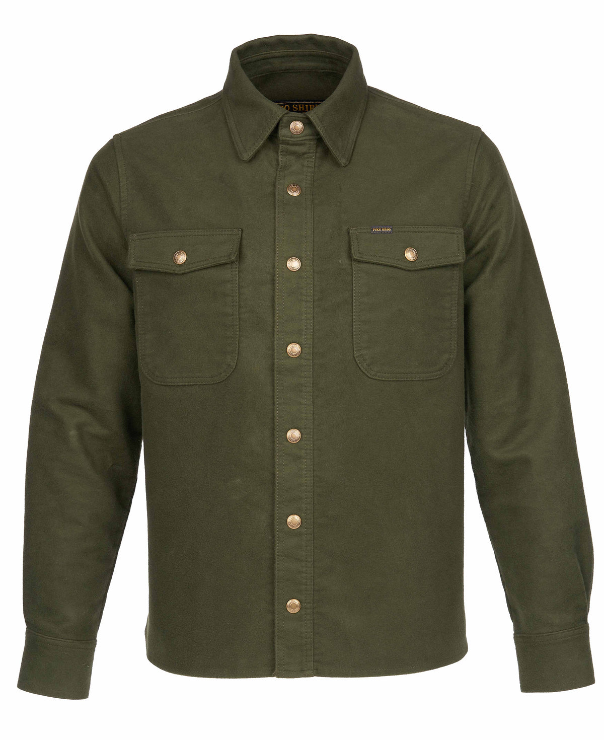 Pike Brothers Veste Usn Pike Brothers CPO Moleskin Moss Salt Flats