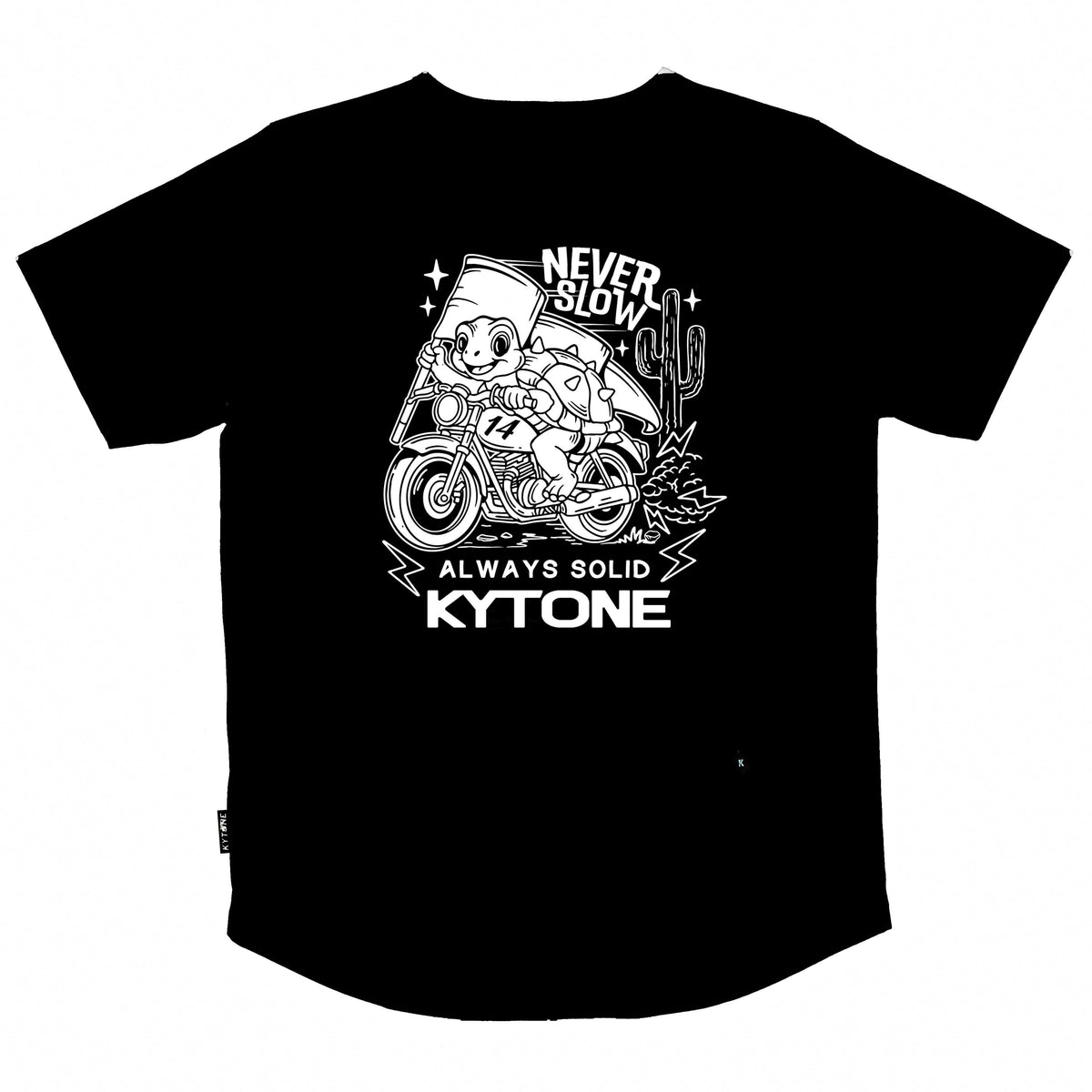 Kytone Never Slow Men's T'Shirt - Black - Salt Flats Clothing
