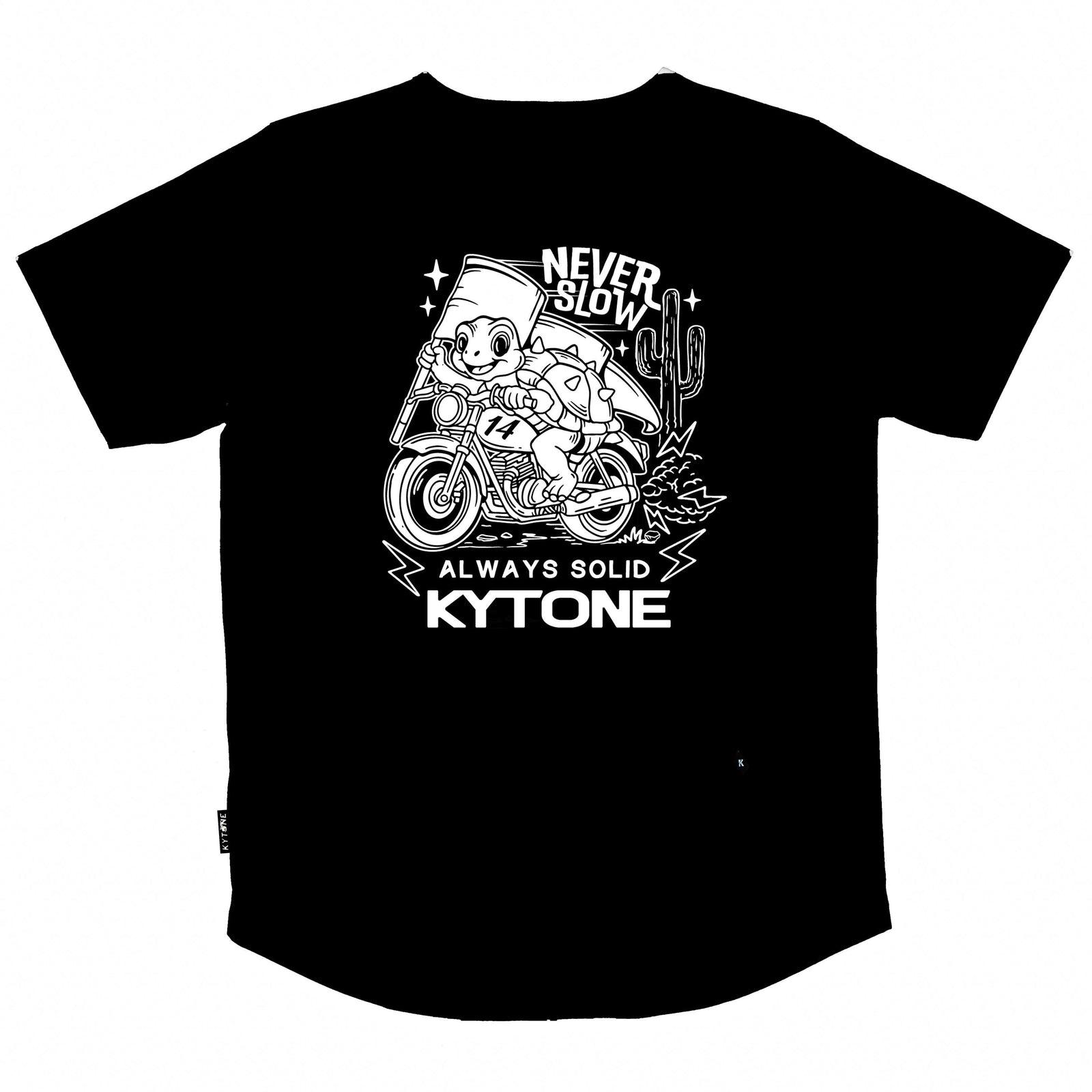 Kytone Never Slow Men's T'Shirt - Black - Salt Flats Clothing