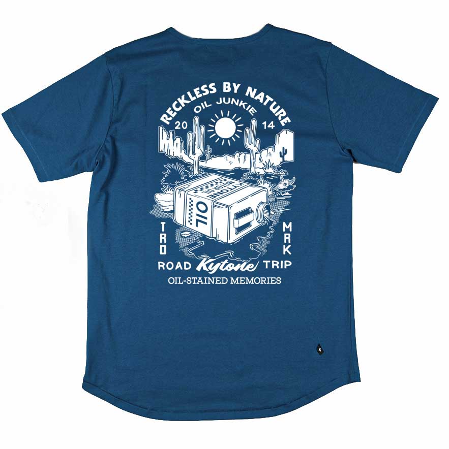 Kytone Oil Junkie Men's T'Shirt - Navy Blue - Salt Flats Clothing