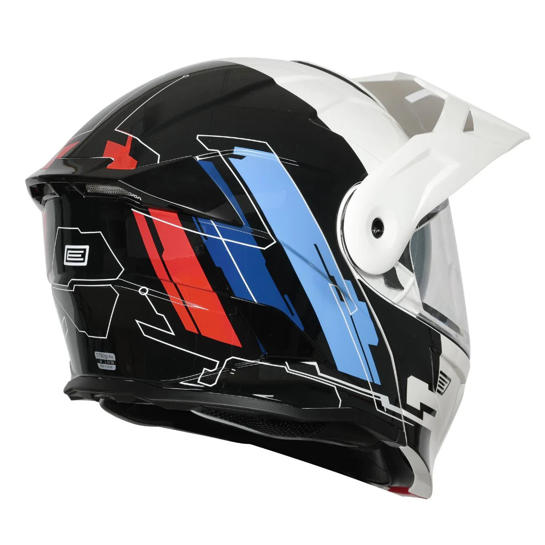Origine Adventure 22.06 Full Face Flip Helmet - Cyborg Red White Black - Salt Flats Clothing