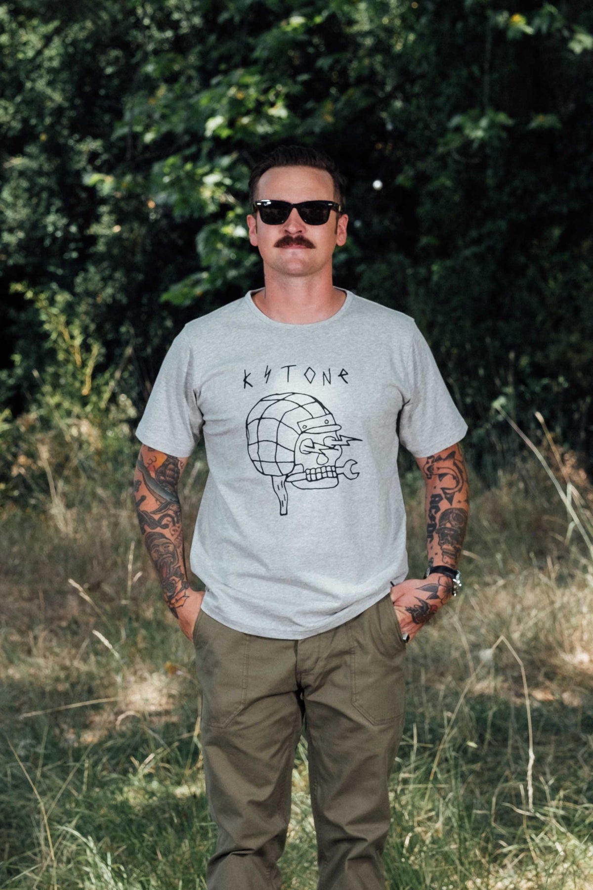 Kytone Outline Grey T'Shirt - Salt Flats Clothing