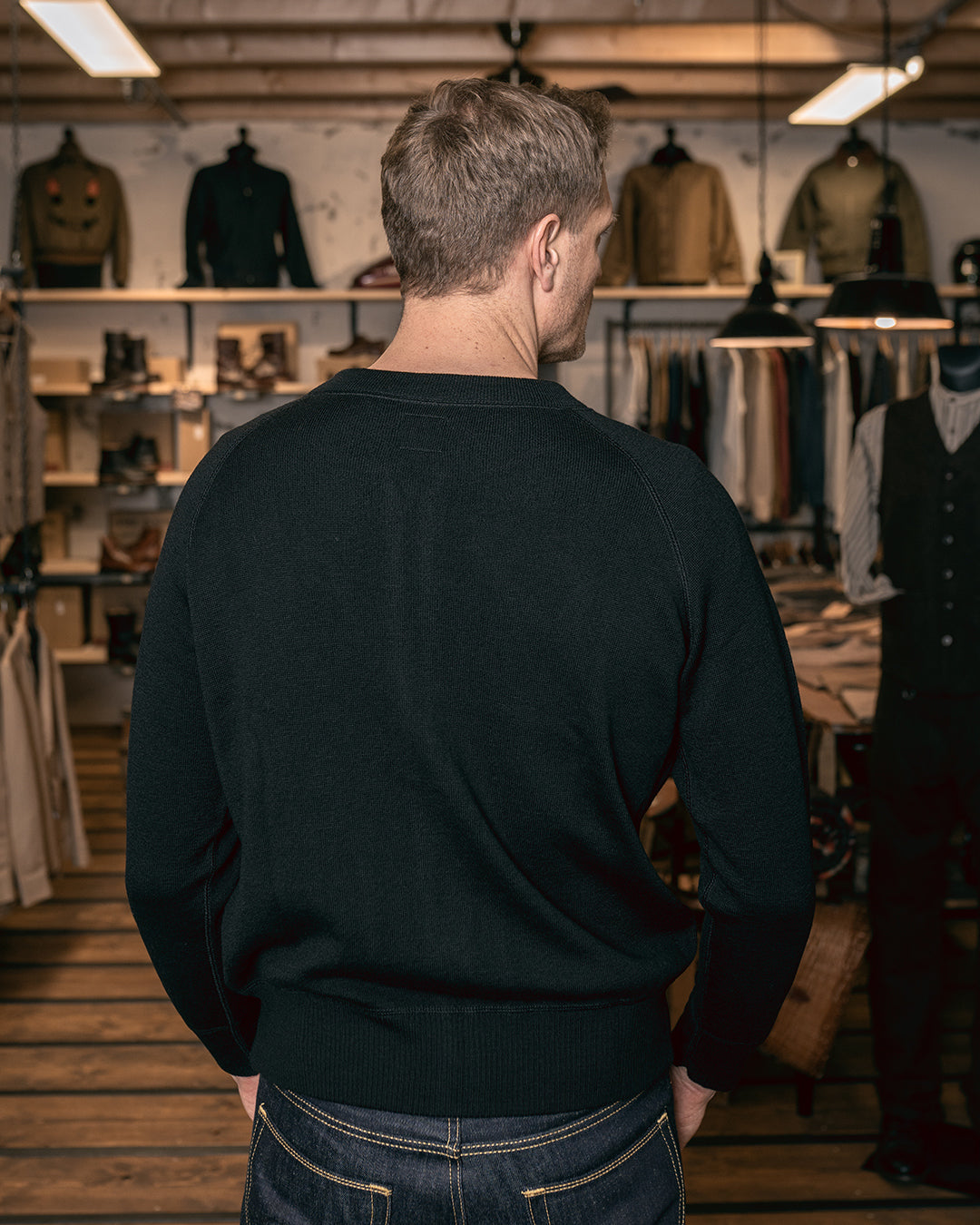 Pike Brothers 1943 C2 Sweater - Black - Salt Flats Clothing