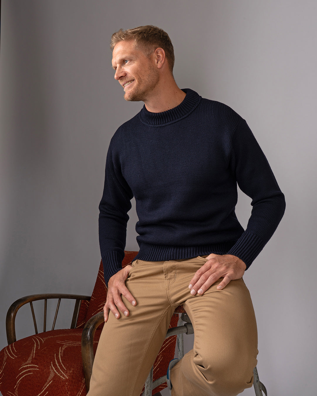 Pike Brothers 1941 USN Seaman Sweater Navy - Salt Flats Clothing