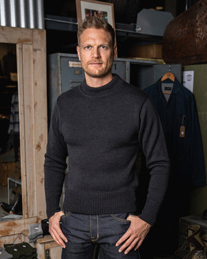 Pike Brothers 1941 USN Seaman Sweater - Anthracite - Salt Flats Clothing