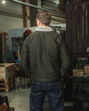 Pike Brothers 1944 N1 Deck Jacket - Waxed Olive - Salt Flats Clothing