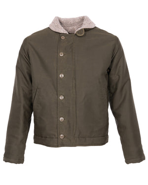 Pike Brothers 1944 N1 Deck Jacket - Waxed Olive - Salt Flats Clothing