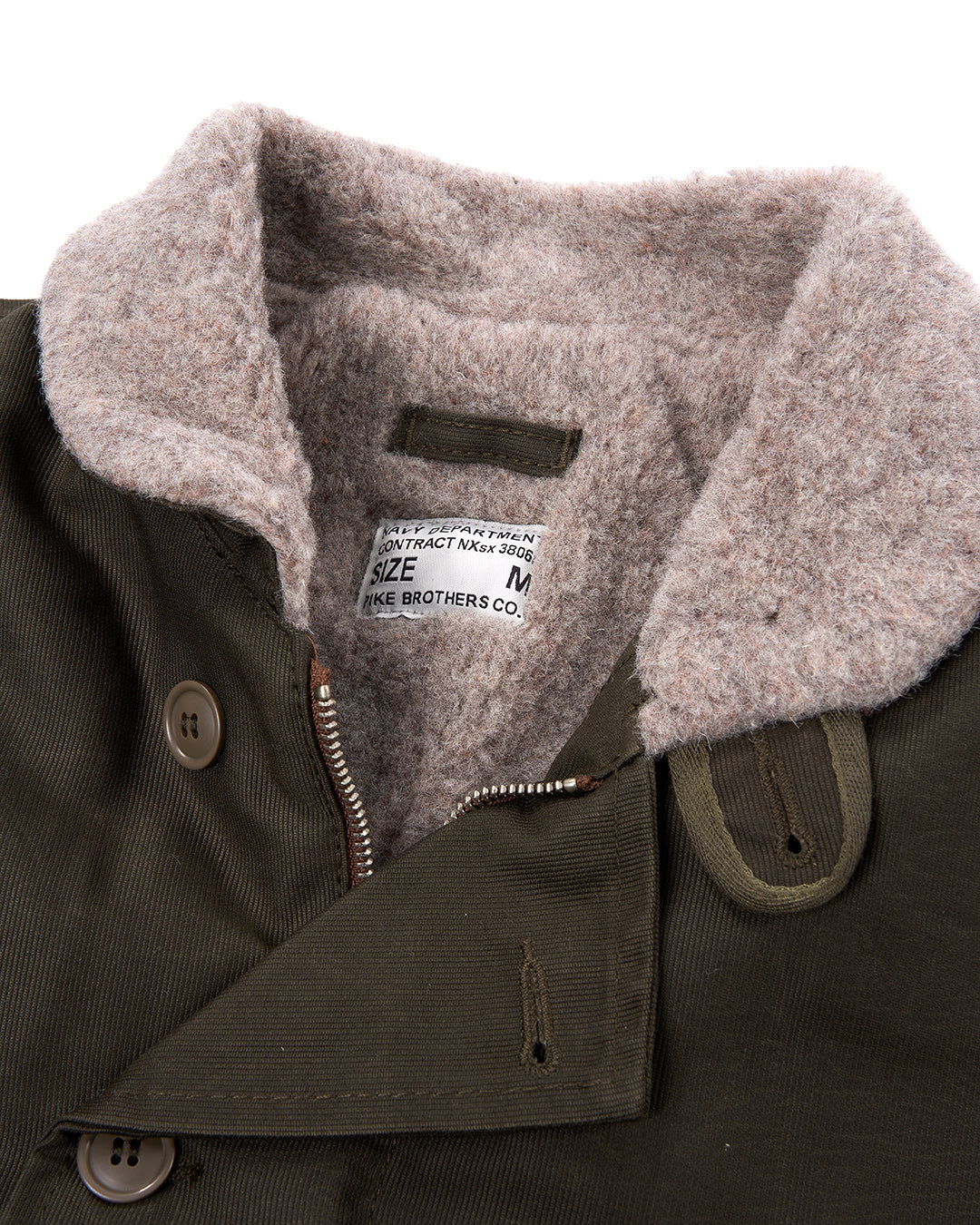 Pike Brothers 1944 N1 Deck Jacket - Waxed Olive - Salt Flats Clothing