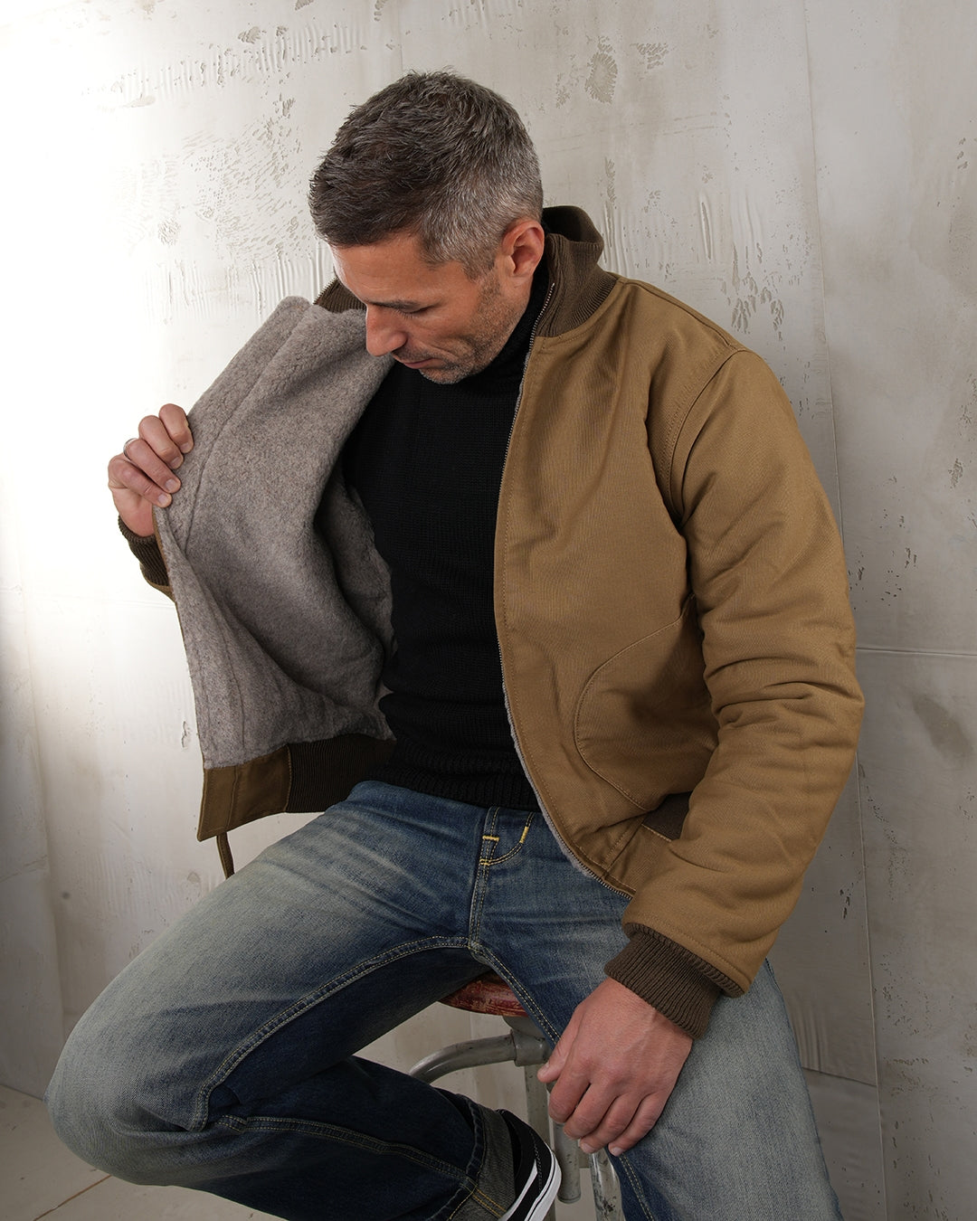 Pike Brothers 1944 NAF Flight Jacket - Pacific Beige