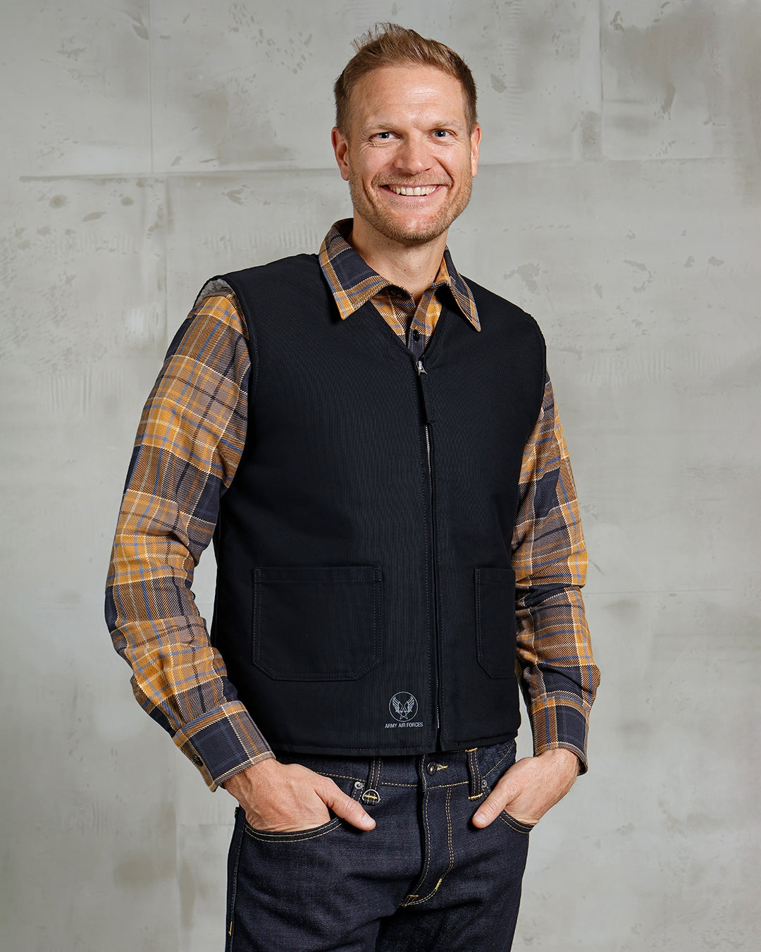 Pike Brothers 1942 C2 Vest Waxed Cotton - Navy - Salt Flats Clothing
