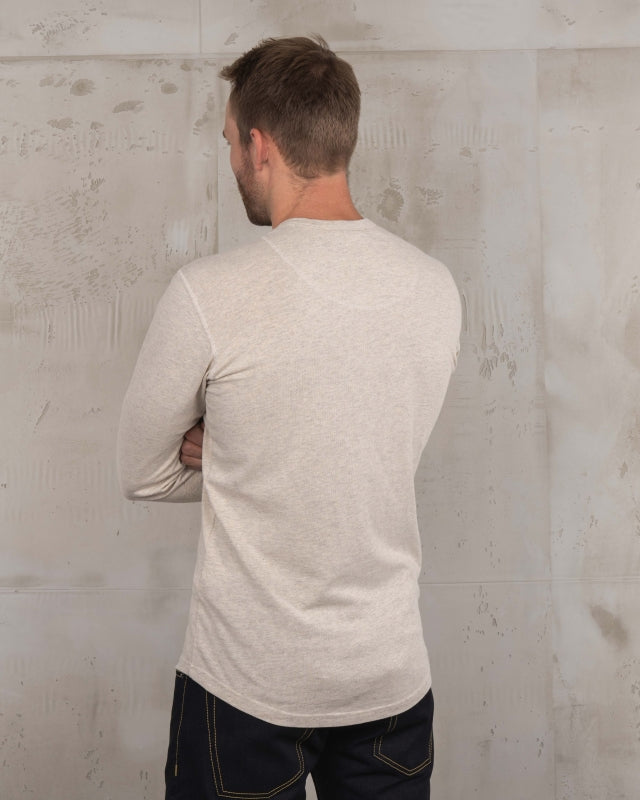Pike Brothers 1927 Henley Shirt - Ecru Melange - Salt Flats Clothing