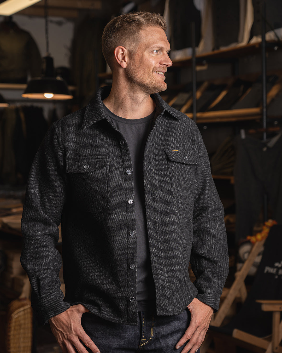 Pike Brothers 1943 CPO Wool Shirt - Atlanta Grey - Salt Flats Clothing