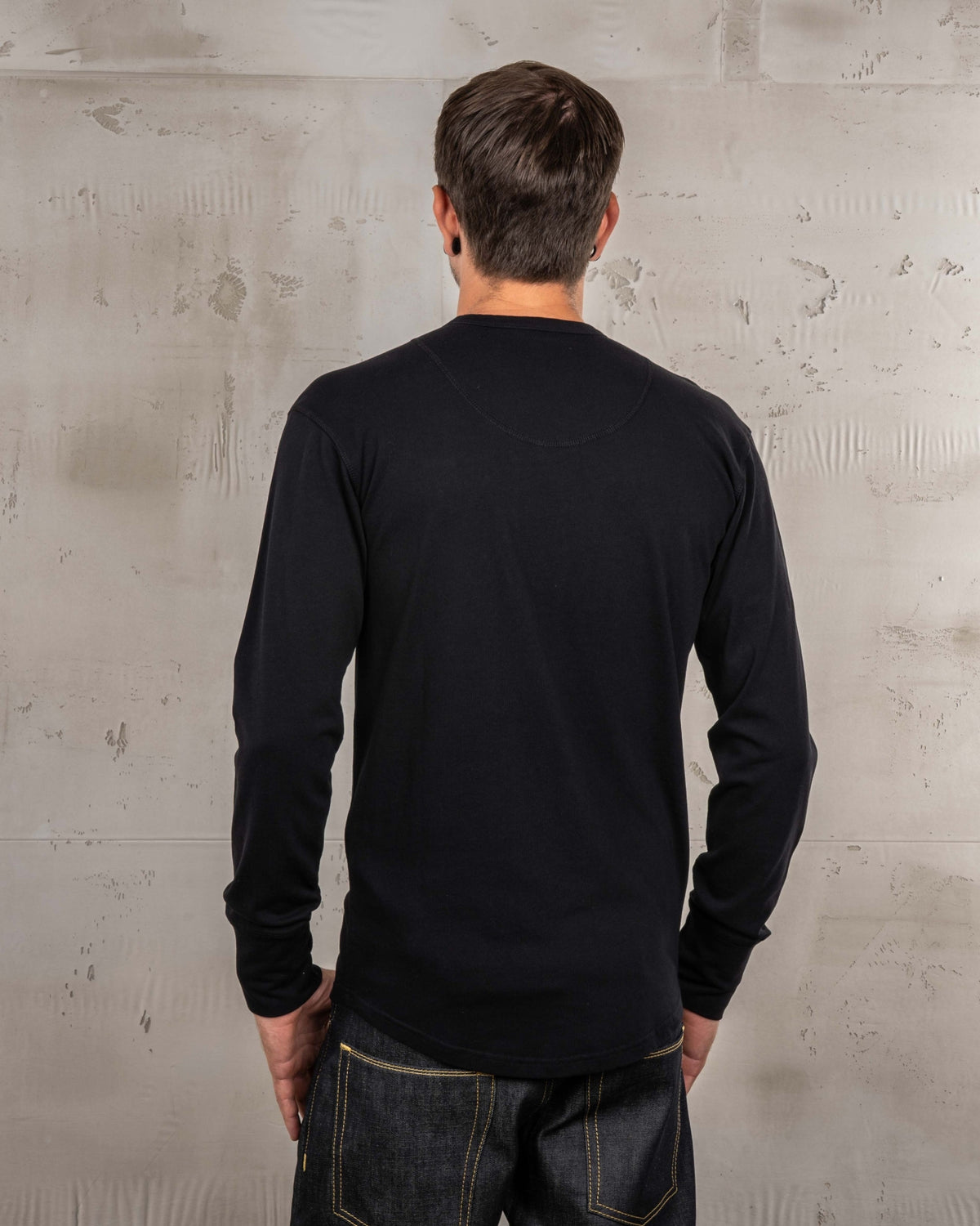 Pike Brothers 1927 Henley Shirt - Deep Black - Salt Flats Clothing