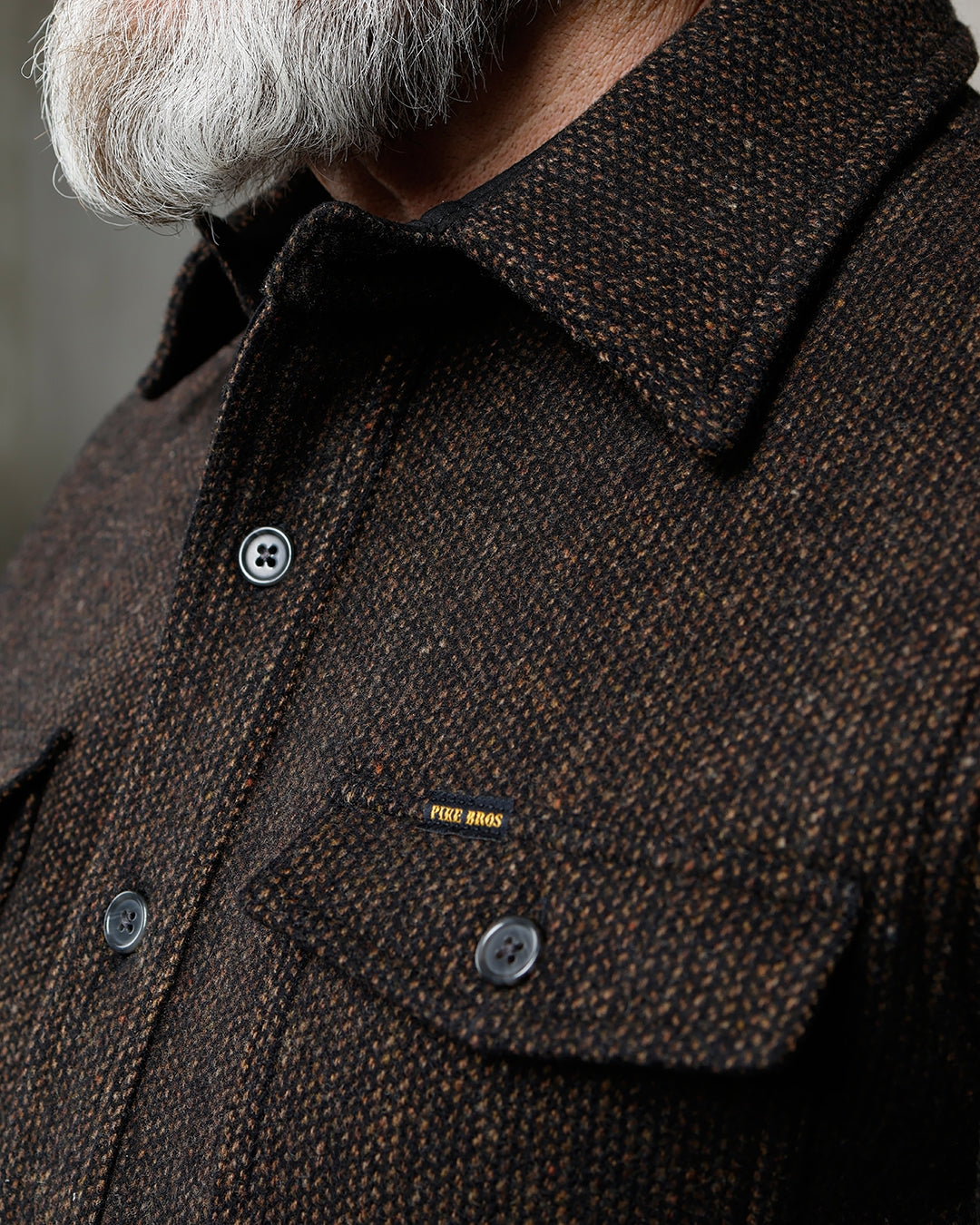 Pike Brothers 1943 CPO Wool Shirt - Atlanta Brown - Salt Flats Clothing 