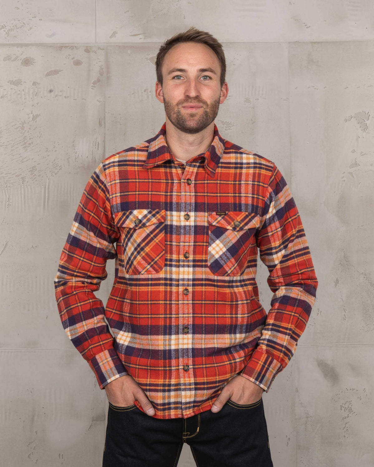 Pike Brothers 1943 CPO Barrow Shirt - Red - Salt Flats Clothing