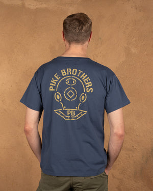 Pike Brothers 1969 Scuba Blue Sports Men's T'Shirt - Blue - Salt Flats Clothing