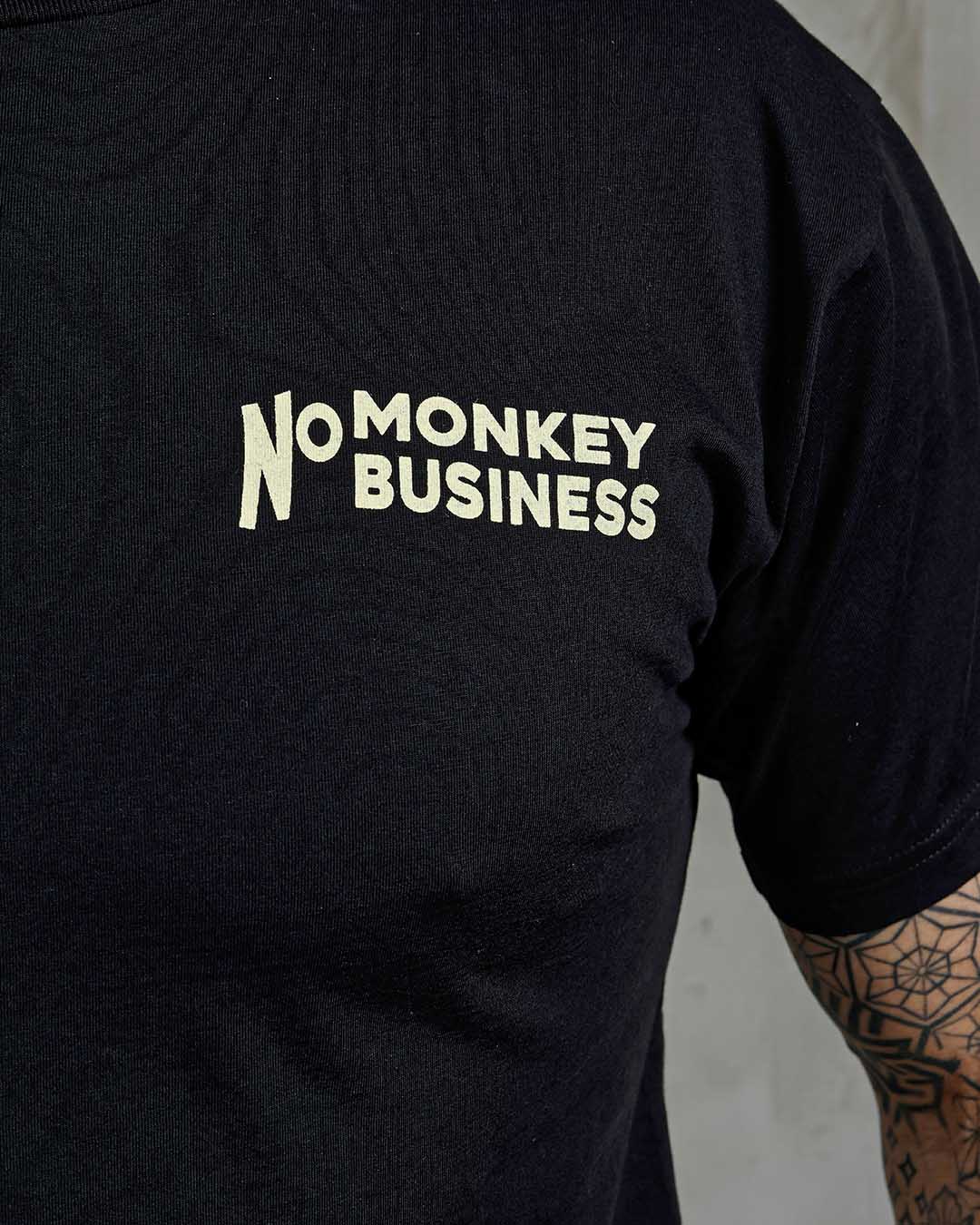Pike Brothers 1969 Sports No Monkey Business Men's T'Shirt - Black - Salt Flats Clothing