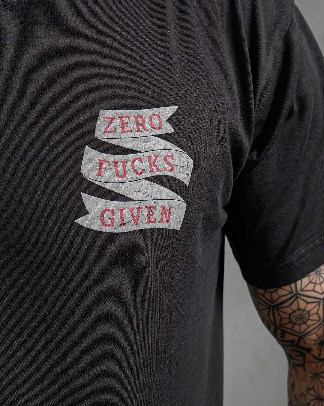 Pike Brothers 1969 Sports Zero Fucks Given Men's T'Shirt - Black - Salt Flats Clothing