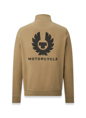 Belstaff Motorcycle Men's Quarter Zip Jersey - Olive - Salt Flats Clothing