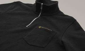 Belstaff Motorcycle Men's Quarter Zip Jersey - Black - Salt Flats Clothing