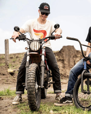 Riding Culture Tapered Slim Men's Motorcycle Jeans - Black - Salt Flats Clothing